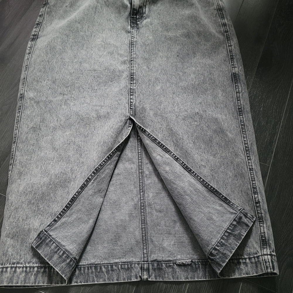 NWT VELVET HEART Paulina Midi Light Gray Denim Skirt - Size L/G - Picture 3 of 10